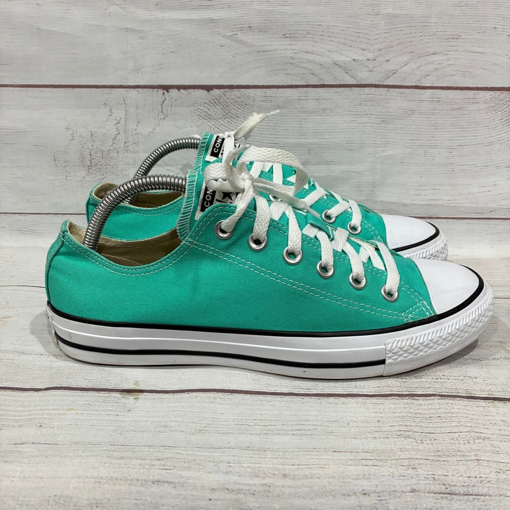 Converse Chuck Taylor All Star Low Top Teal Canvas Shoes Unisex Mens 8 Womens 10